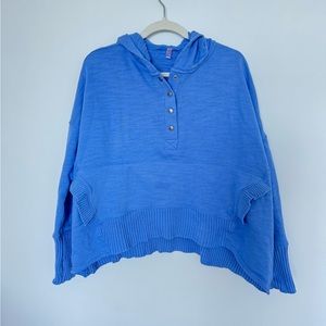Free people fpmovement pullover hoodie longsleeve size extra small blue